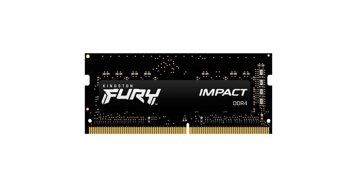 Kingston FURY32 GB DDR4-3200 laptopgeheugen  (Zwart, KF432S20IB/32, Impact, XMP)