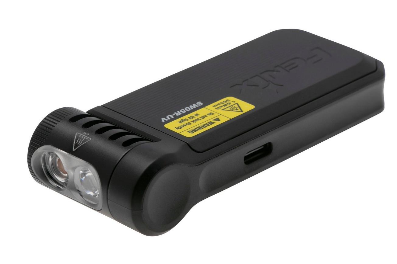 Fenix SW05R-UV Clip-on zaklamp, 150 lumen
