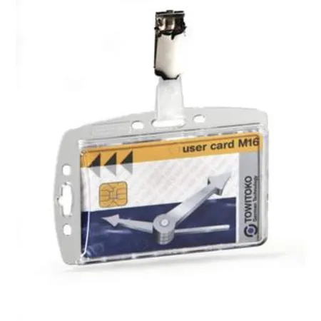 Durable 800519 Hartbox mit Clip für Betriebsausweise, 54 x 85 mm