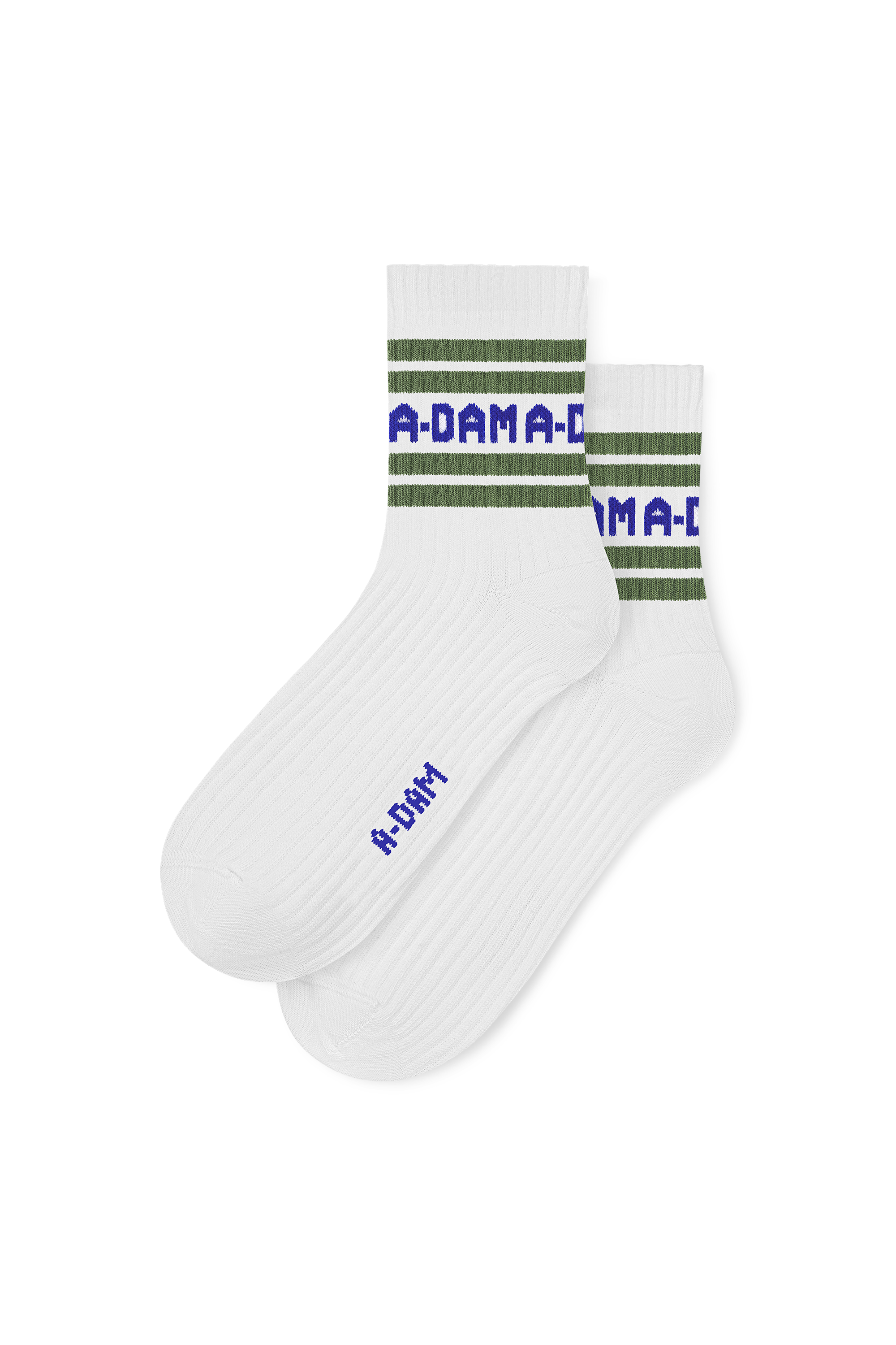 White A-dam Striped