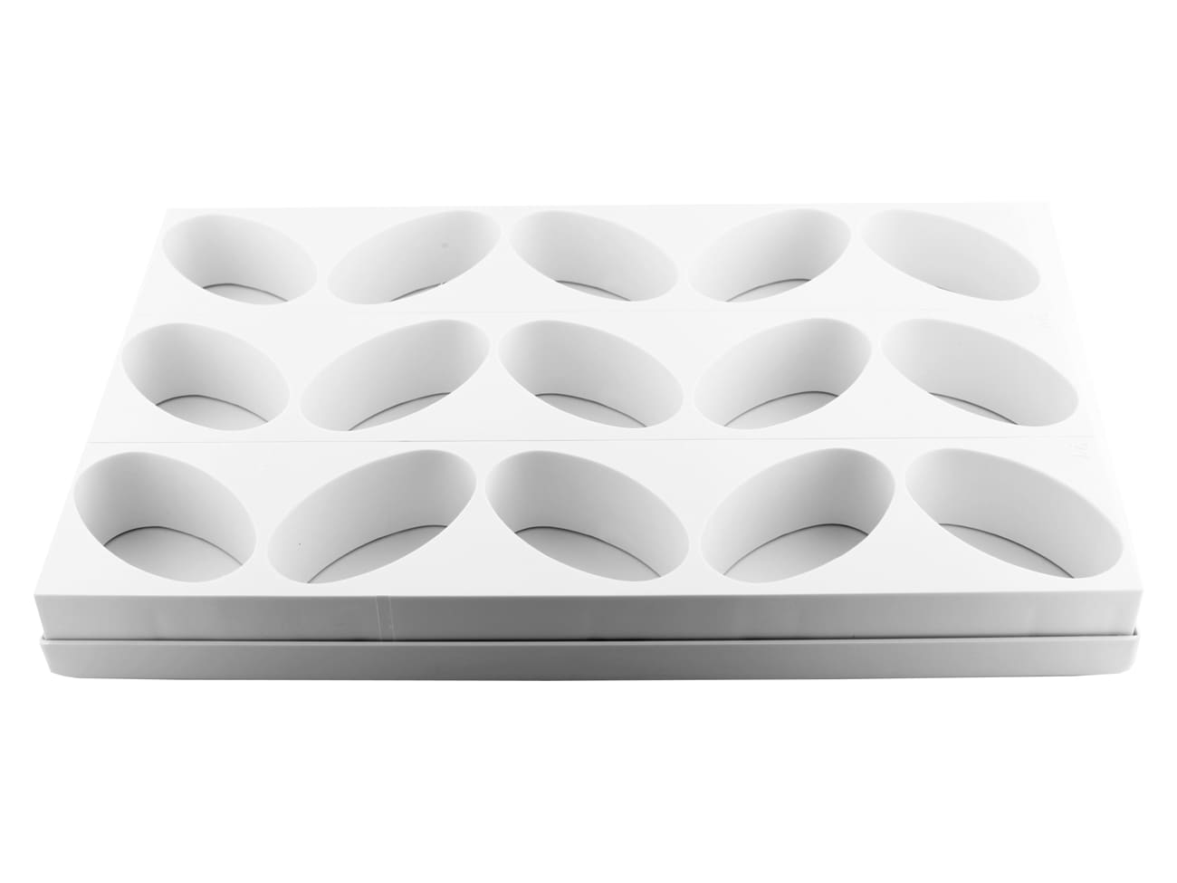 Plaque multimoules - 15 gâteaux (26 x 40 cm) - Ovale 8,7 x 5,1 cm - Martellato