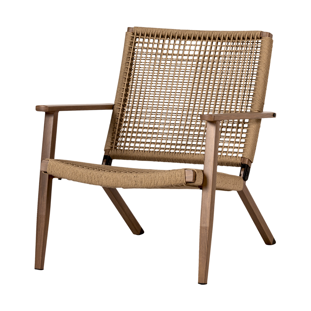 Rotan tuinstoel Dion - met armleuningen Bruin
