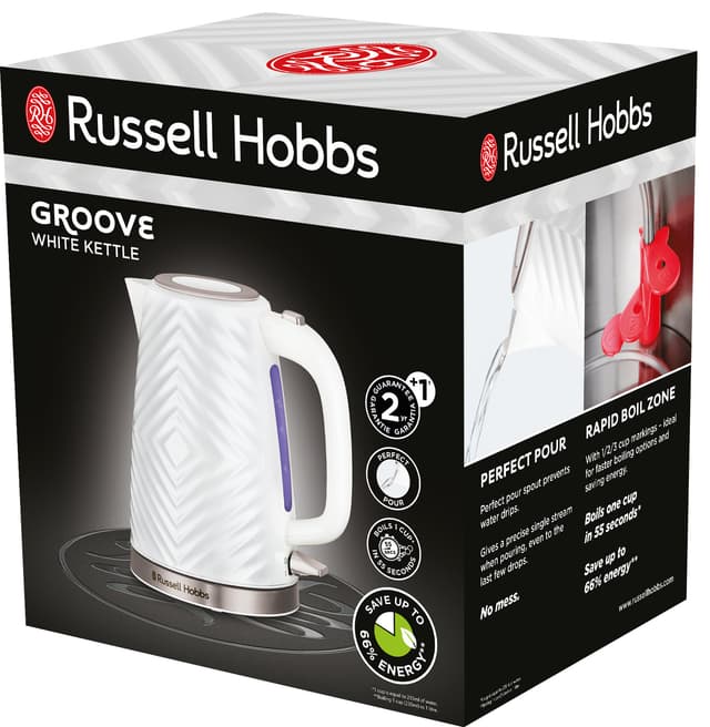 Russell Hobbs Groove elkedel 26381-70 (hvid)
