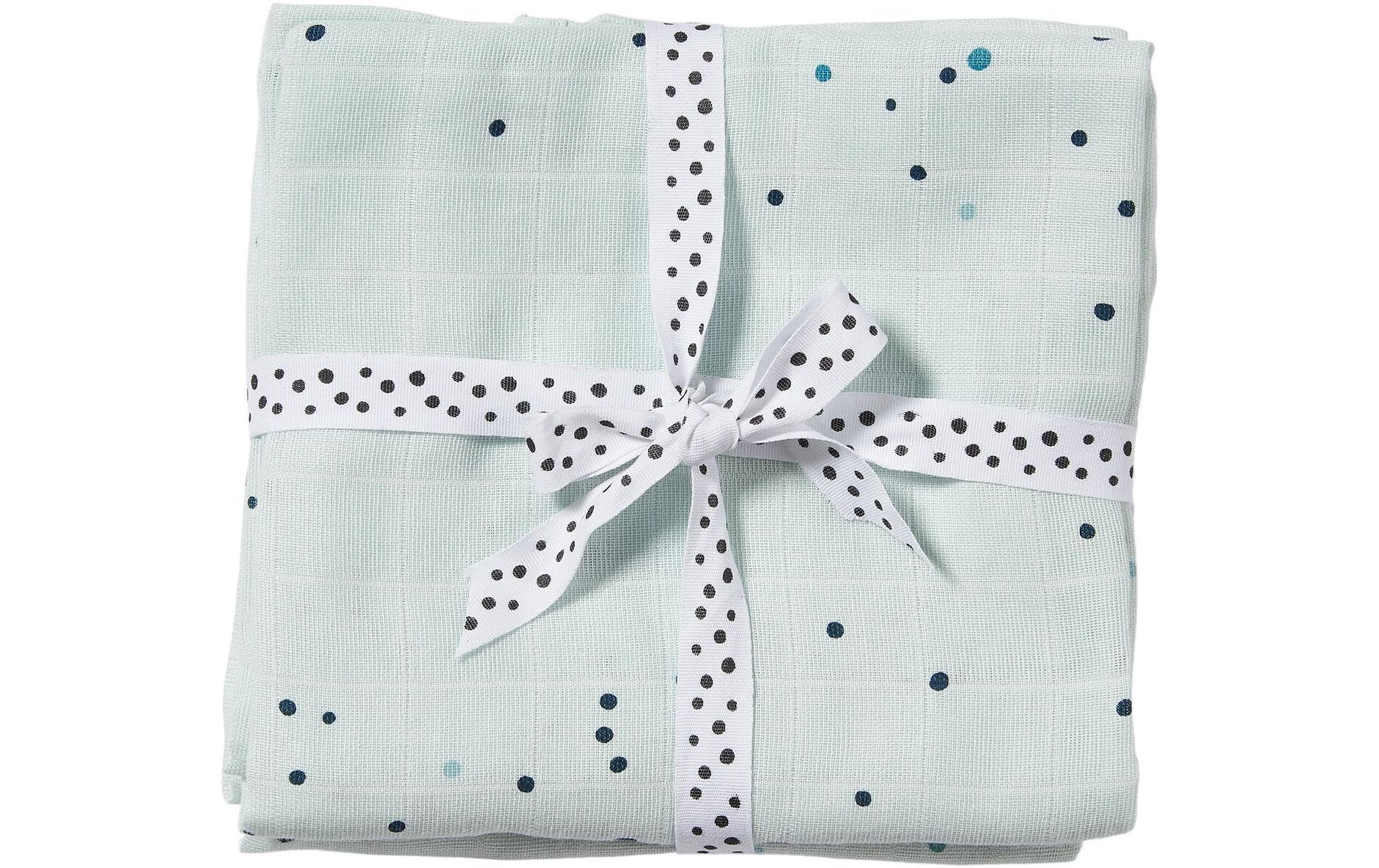 Mulltuch 2er Set Dreamy Dots Blau 70 cm x 70 cmMultifunktionale Spucktücher