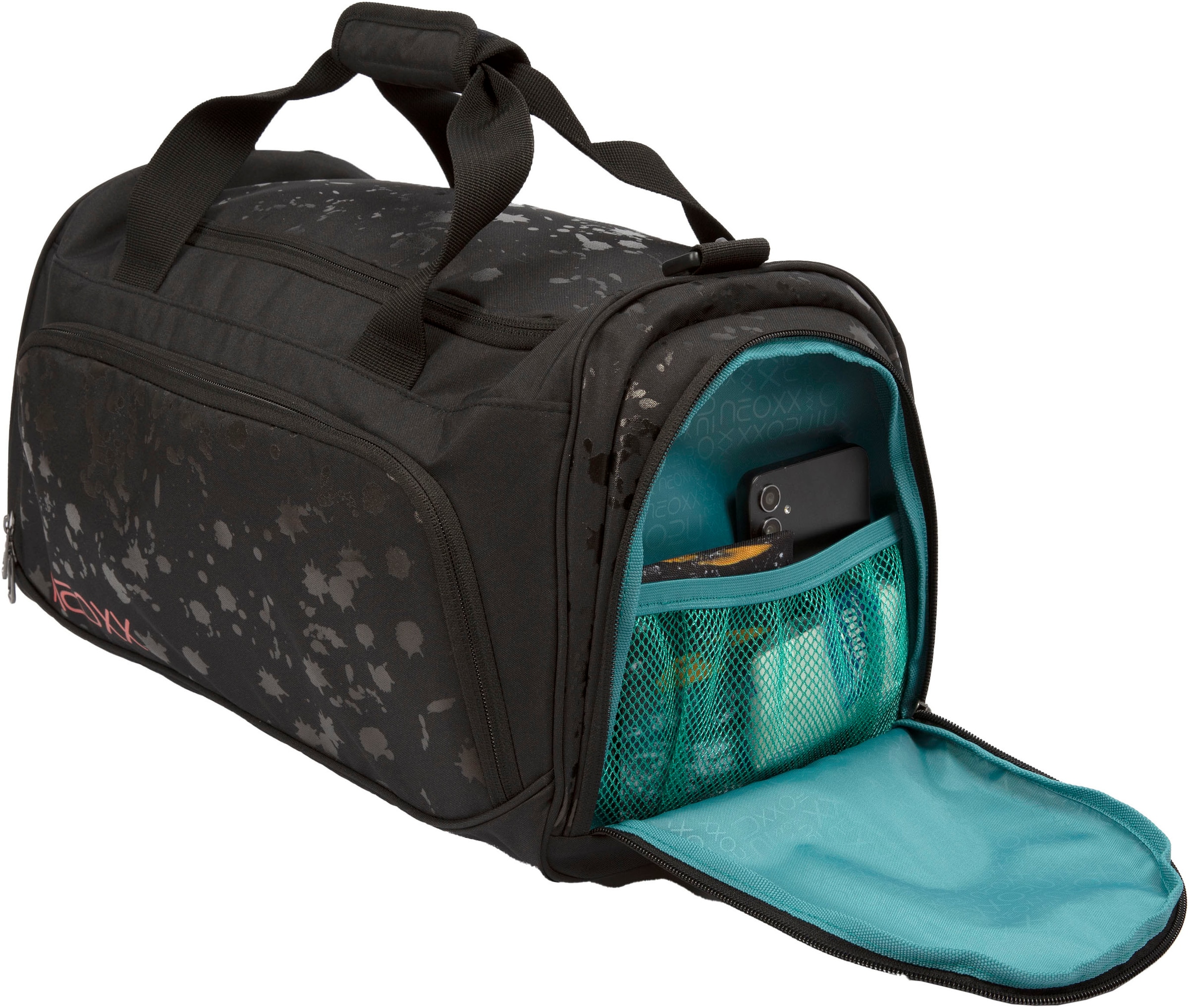 neoxx Sporttasche »Move, Splash Black« teilweise aus recyceltem Material