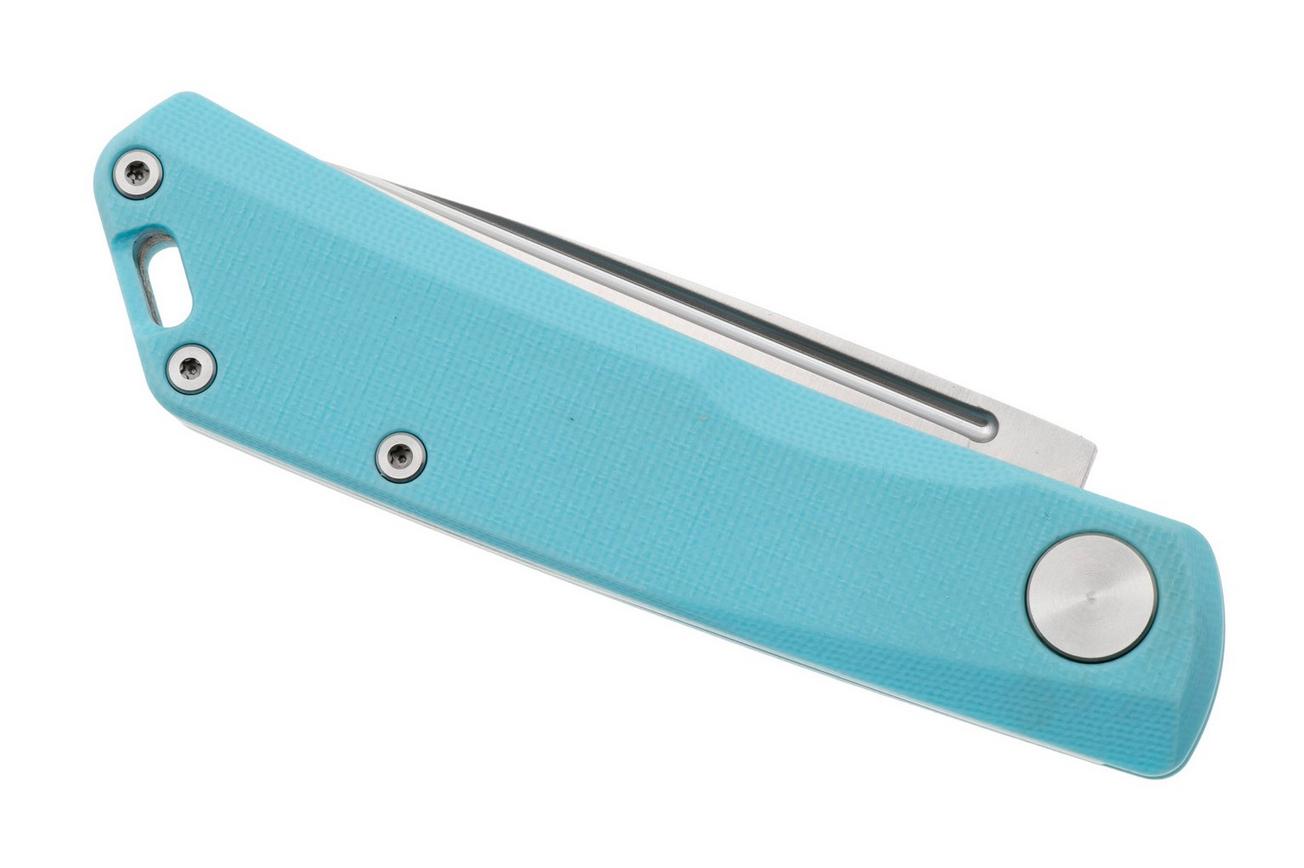 Real Steel Luna Lite 7043 Satin D2, Blue G10, zakmes