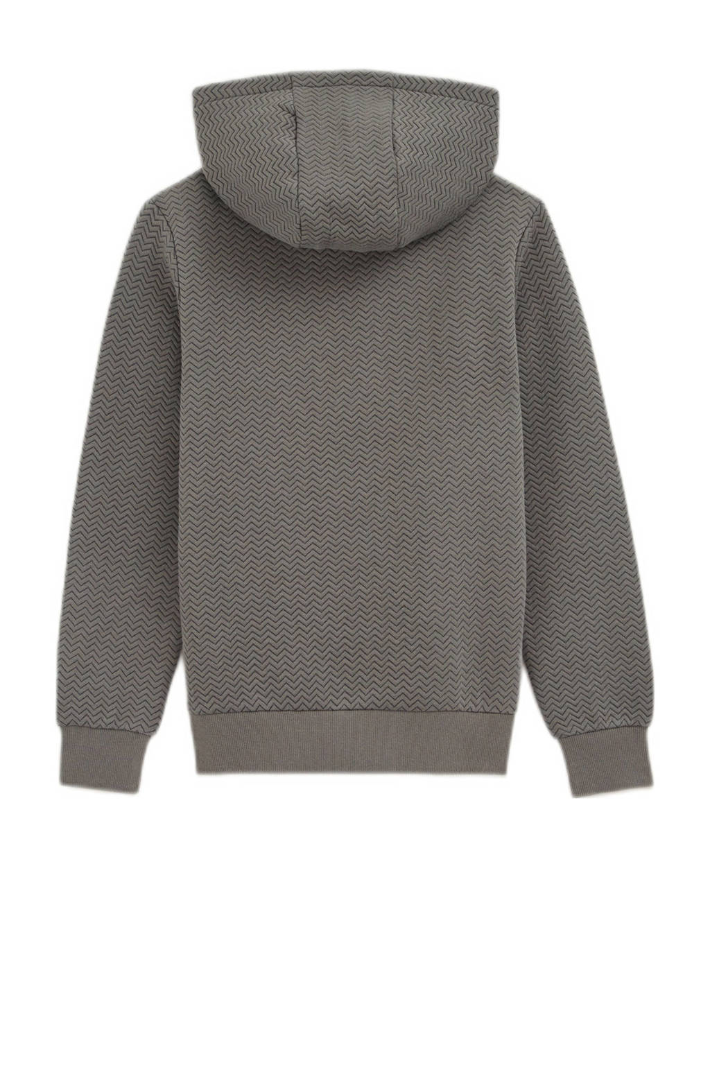 WE Fashion sweater met all over print grijs