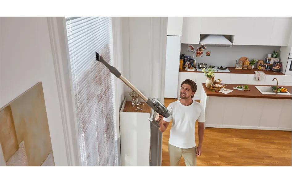 Akku-Hand- und Stielsauger Z10 Station Beige<br>Kabelloser Staubsauger mit Station und automatischer Entleerung