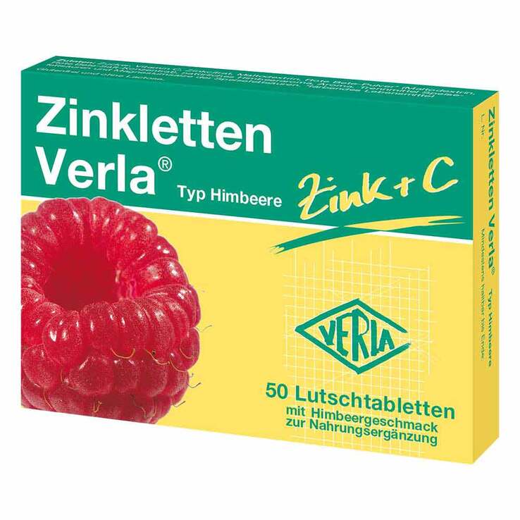 Zinkletten Verla Himbeere Lutschtabletten, 50 St