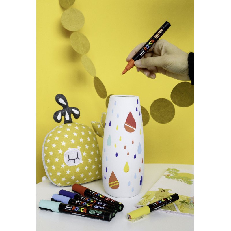 Marqueur Posca couleurs et pointes assorties - Mallette de 60