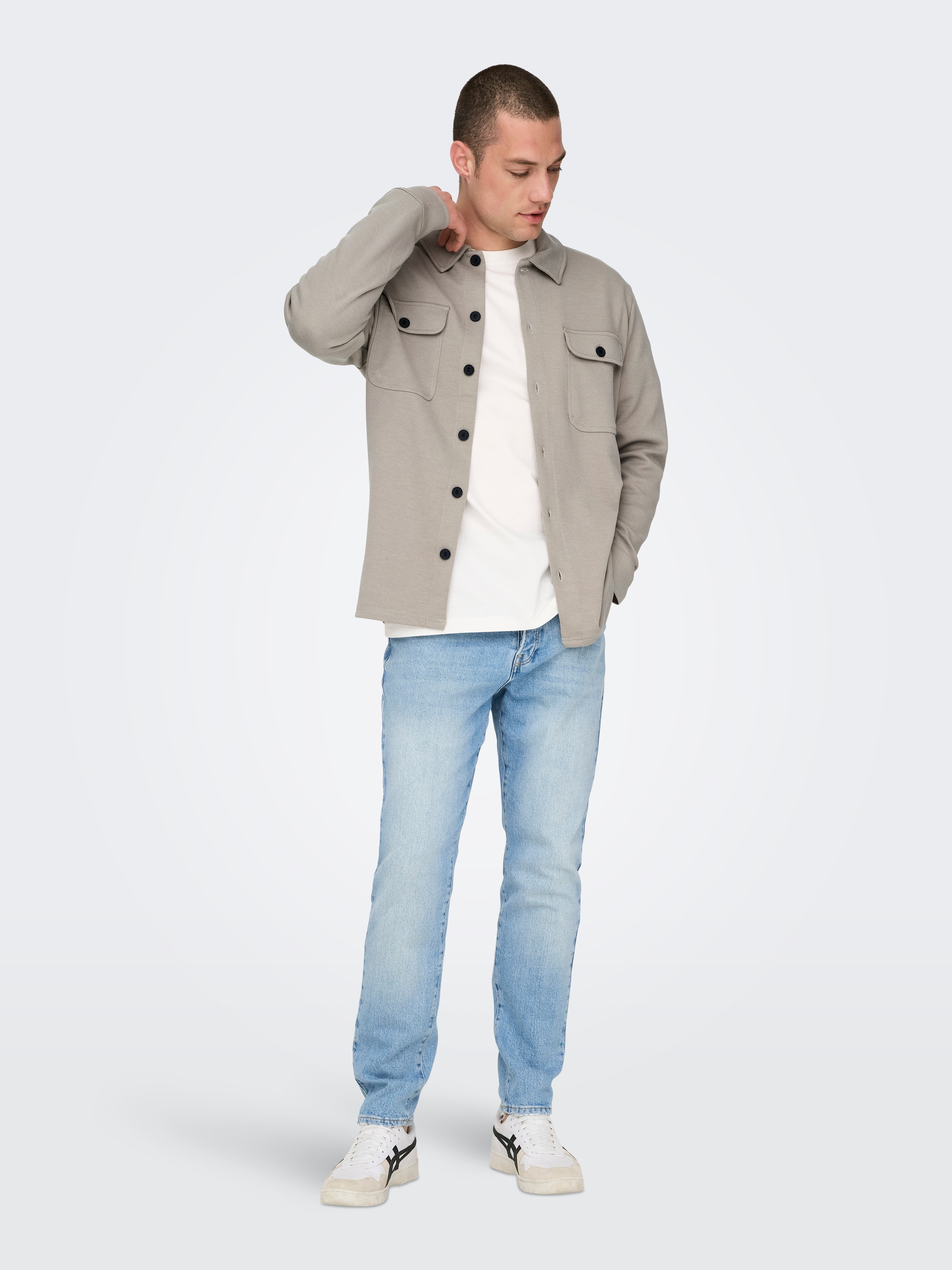 ONLY & SONS Langarmhemd »ONSNEWKODYL OVERSHIRT SWEAT NOOS«