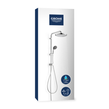 Grohe Douchesysteem Vitalio Start 250 met omstelling Rond, Max. 8,0L/M Bij 3 Bar Chroom - hartafstand kraan 15 cm