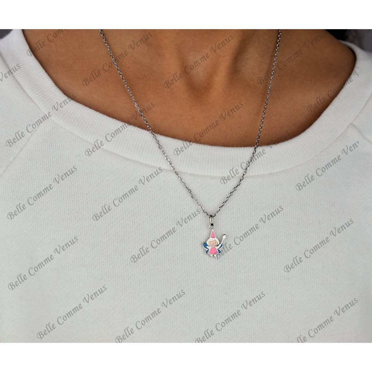 Parure fée émail coloré Argent 925 Rhodié