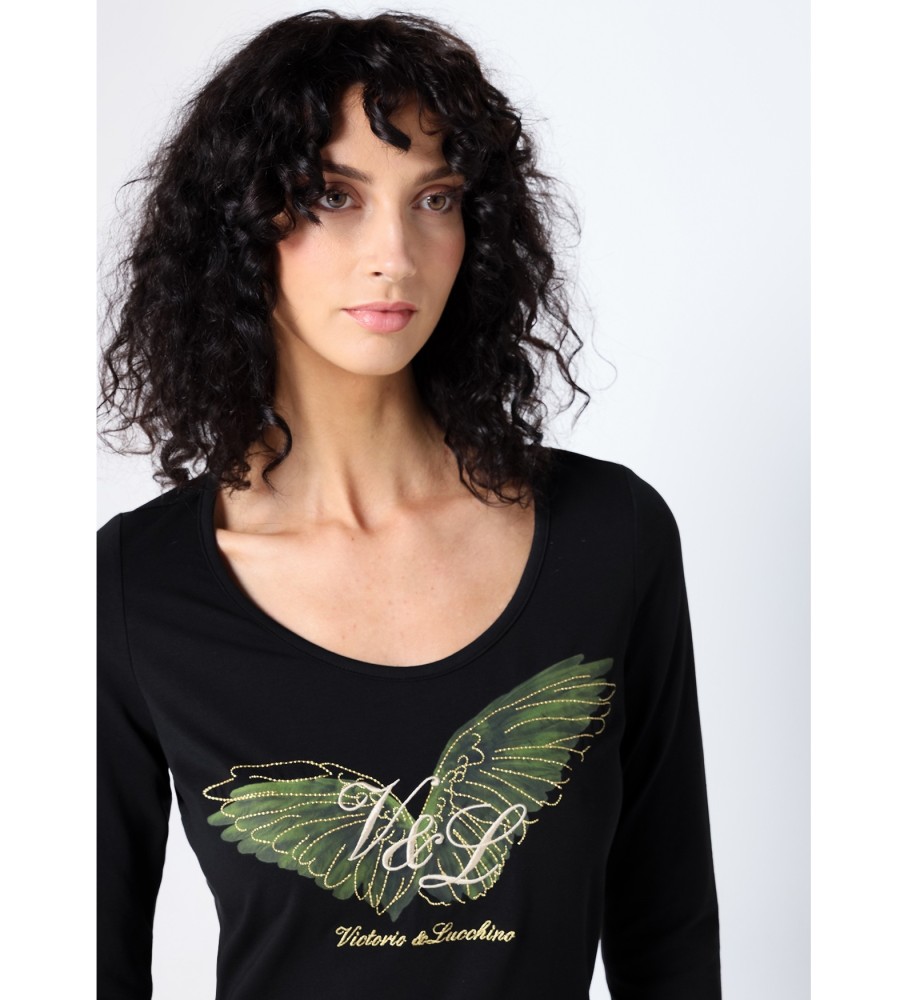 Victorio & Lucchino, Camiseta preta bordada V&L