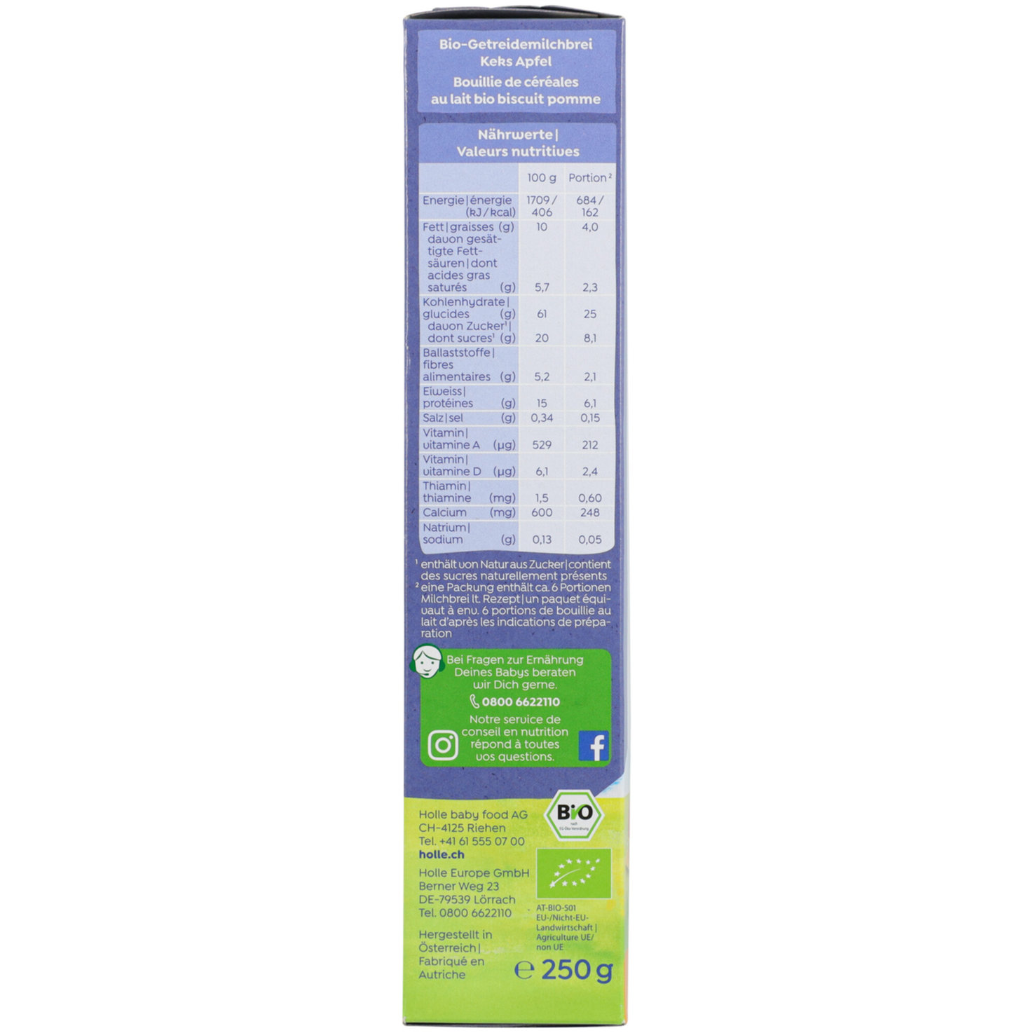 Holle Bio Milchbrei Keks Apfel 6+ Monate