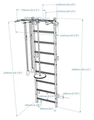 ESPALIER de gymnastique BenchK 721W   A204