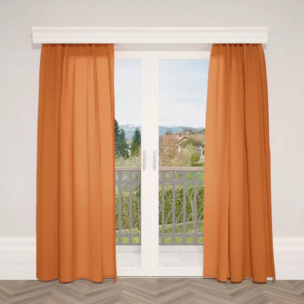 Nachtvorhang Jacquard Rombo Orange