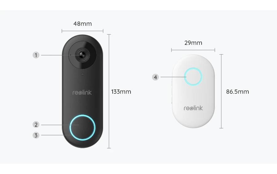 IP Türstation D340P 2K+<br>Smart 2K+ kabelgebundene PoE Video-Türklingel mit Chime