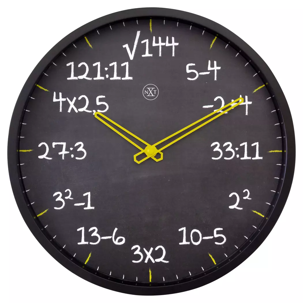 Quarzwanduhr Maths Ø 30 cm
