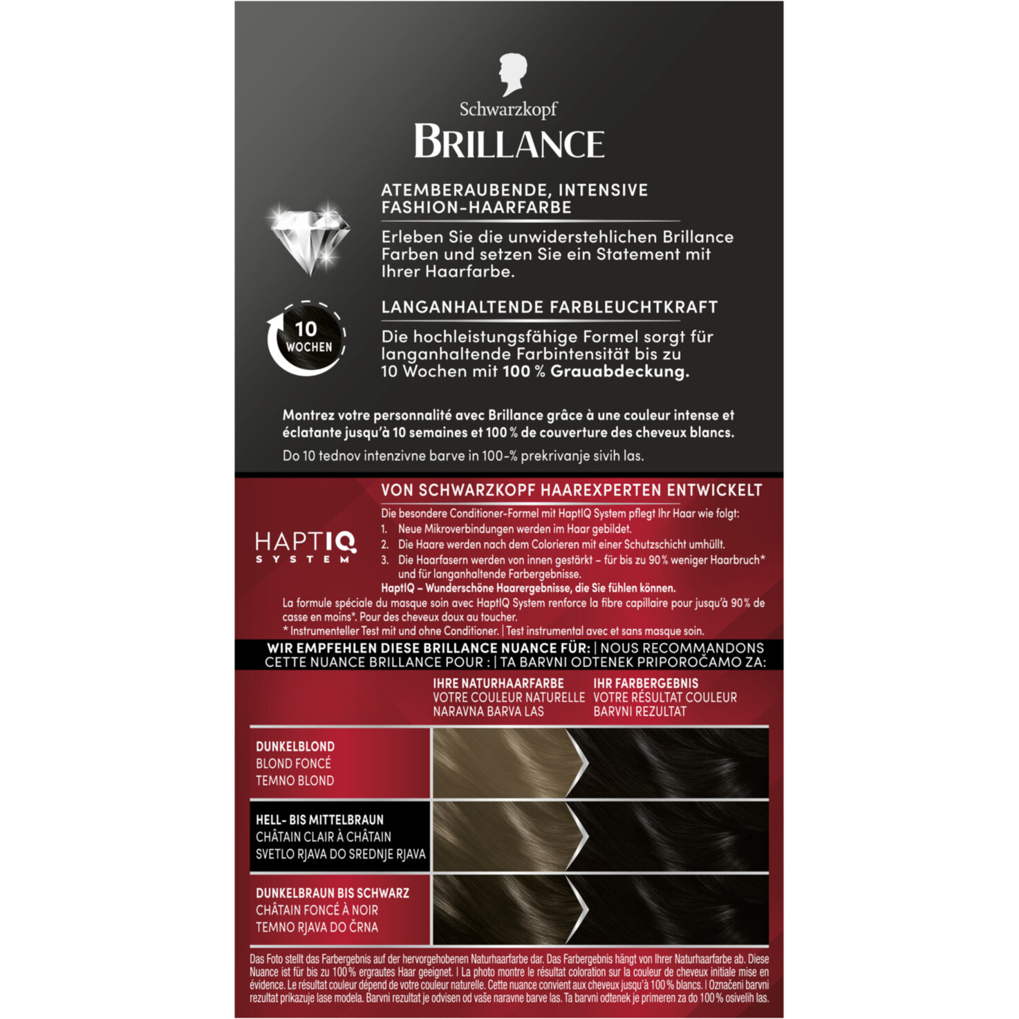 Schwarzkopf Brillance Intensiv-Color-Creme 890 Schwarz