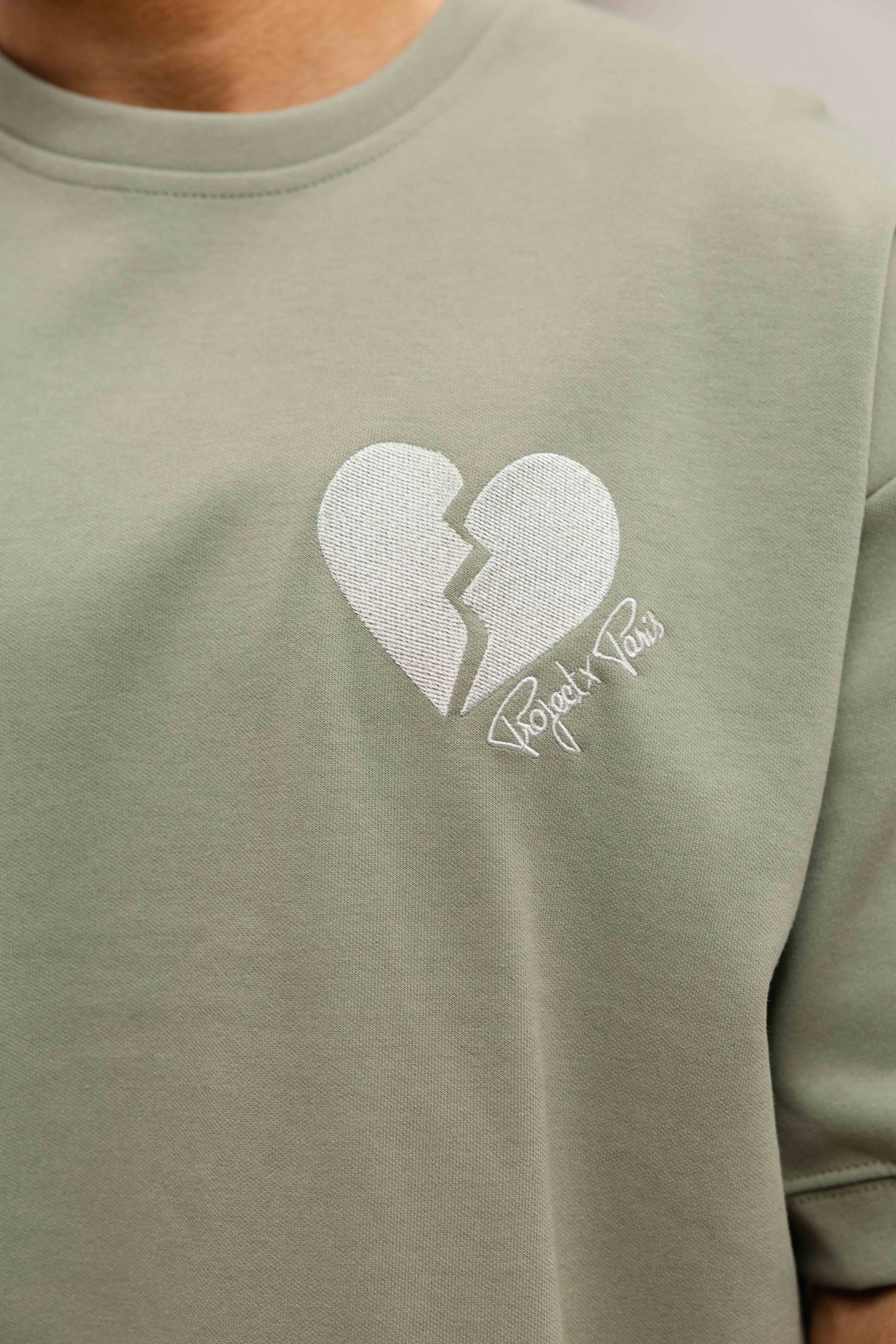 Project X Paris Cœur Brisé T-Shirt Heren Groen
