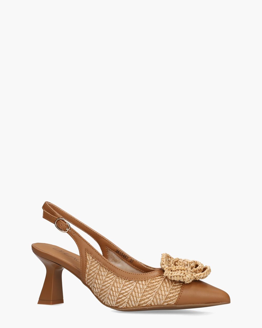 Di Lauro Deriva Cognac Dames Slingbackpumps