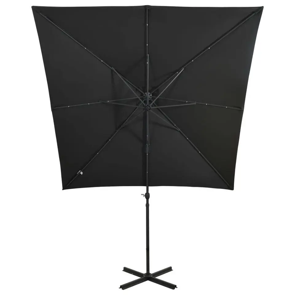 vidaXL - Zweefparasol - Zwart - 250 cm