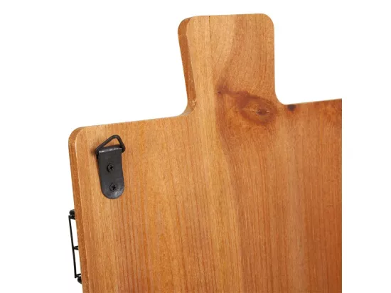 Patère avec étagères en bois et métal marron 23x6.5x38.5h