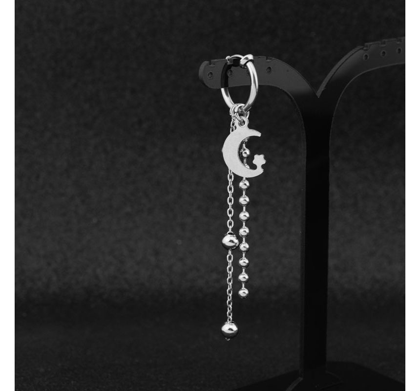Juanitro - Maanketting Kwast Oorbel / Clip-On Oorbel