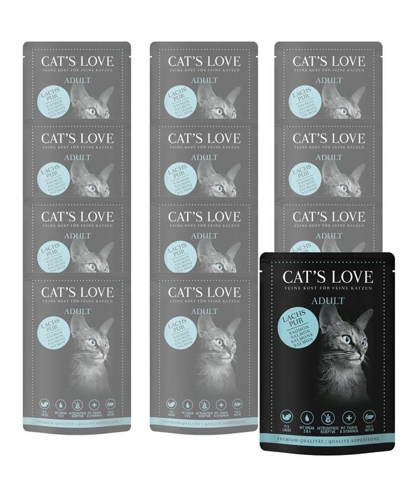 CAT'S LOVE Nassfutter für Katzen Adult Pur,
