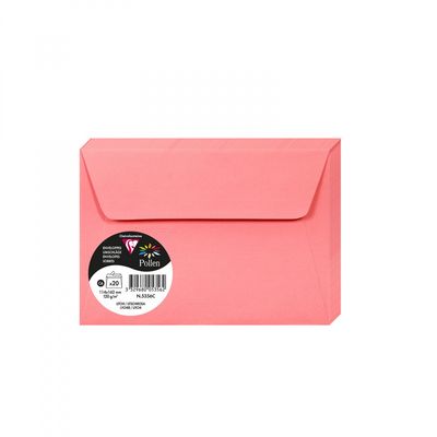 Pollen - 20 Enveloppes - 114 x 162 mm - 120 g/m² - rose litchi