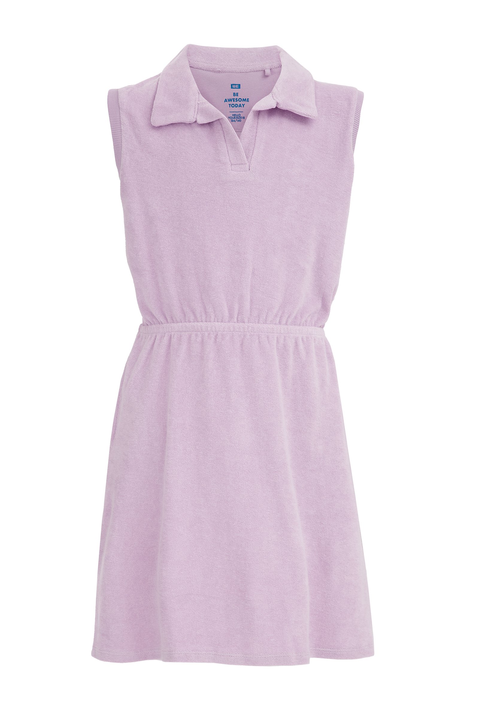Meisjes jurk van badstof WE Fashion Lila