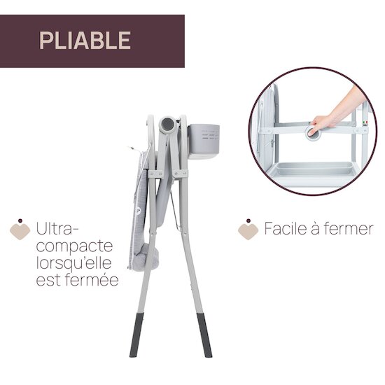 Combi bain et change Cuddle & Bubble   Grey Melange        de               Chicco