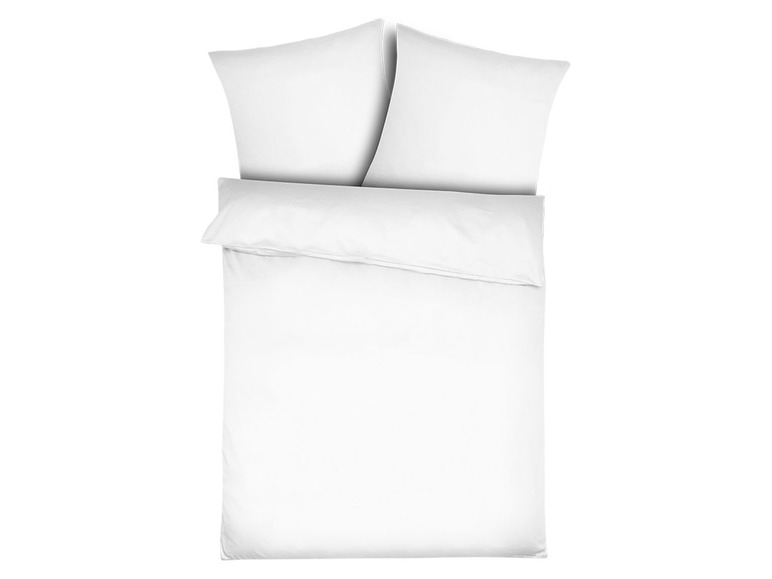 Mako-satijn beddengoed Uni Puntini White