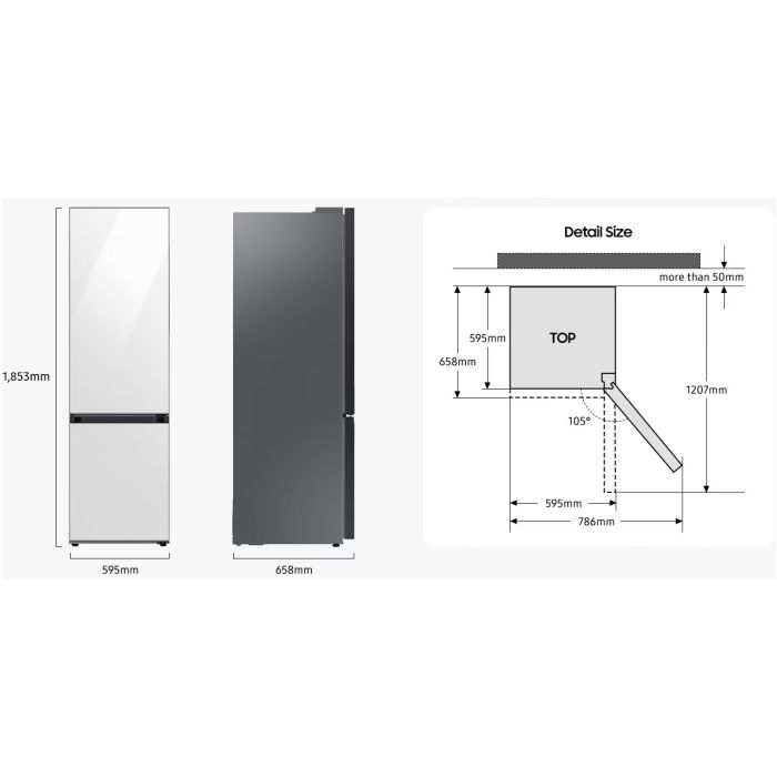 Samsung Kühl-Gefrierkombination RL34C600CWW/EG Weiß