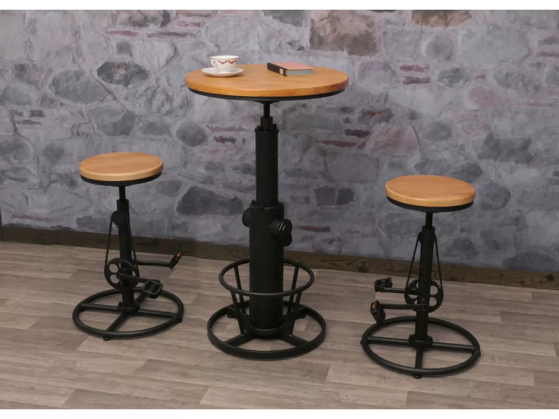 Table de bar MCW-N20, naturel