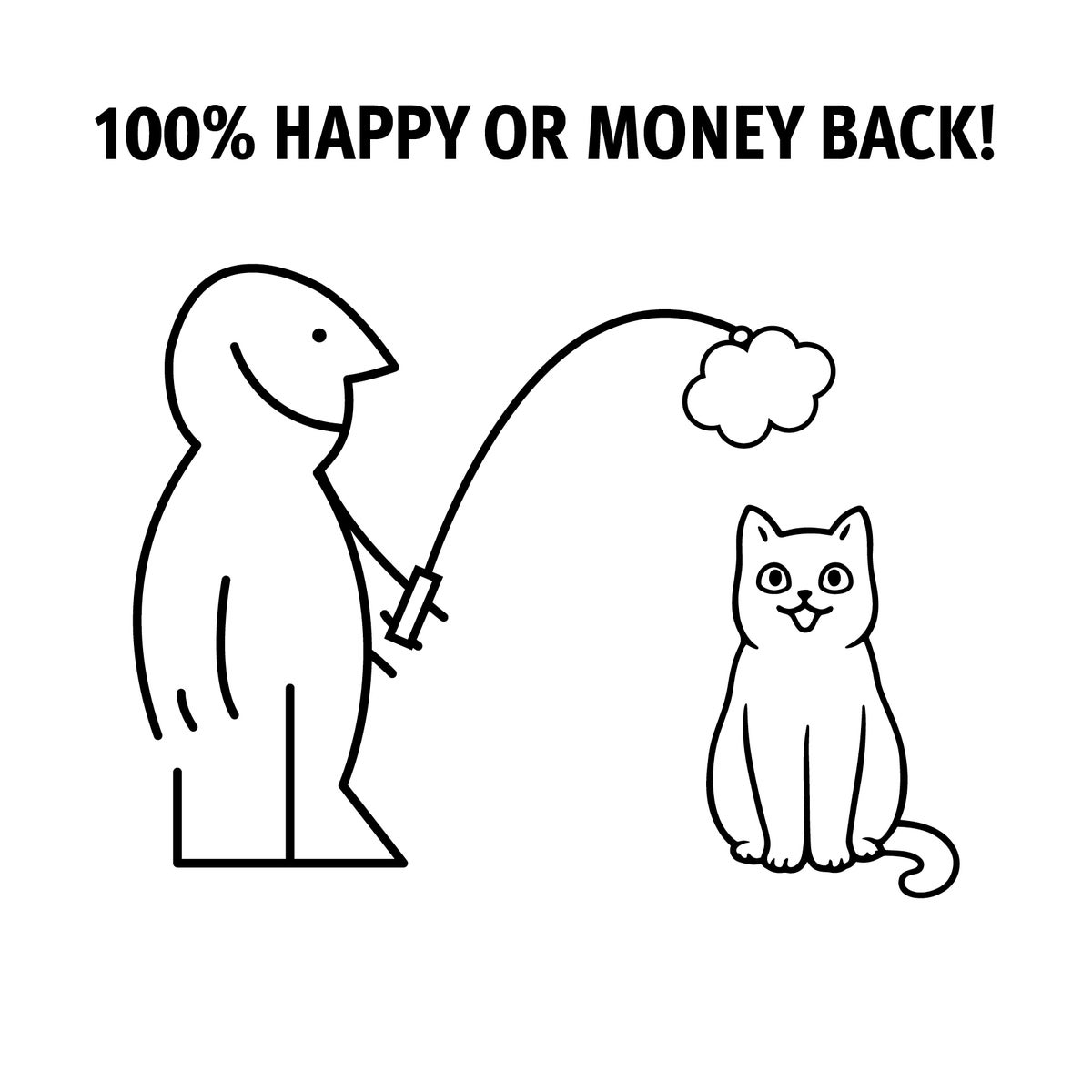 Premium kattenhengelset met 4 handgemaakte opzetstukken: natuurlijke veren, echt schapenvacht, robuust geitenleer en leuke linten. Gemakkelijk te verwisselen.
