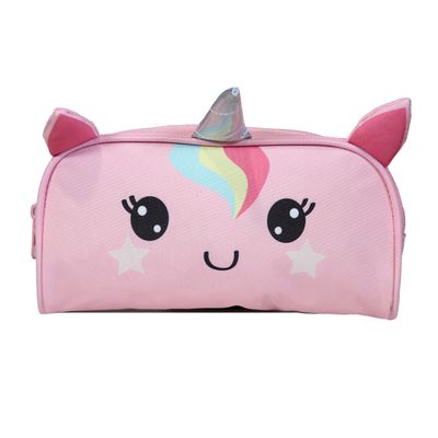 Trousse rectangulaire Kids Licorne - 1 compartiment - rose - Bagtrotter
