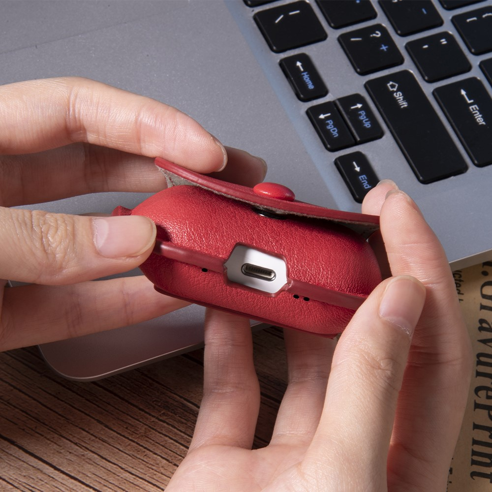 AirPods Pro 3 Leder Case Schutzhülle - Braun