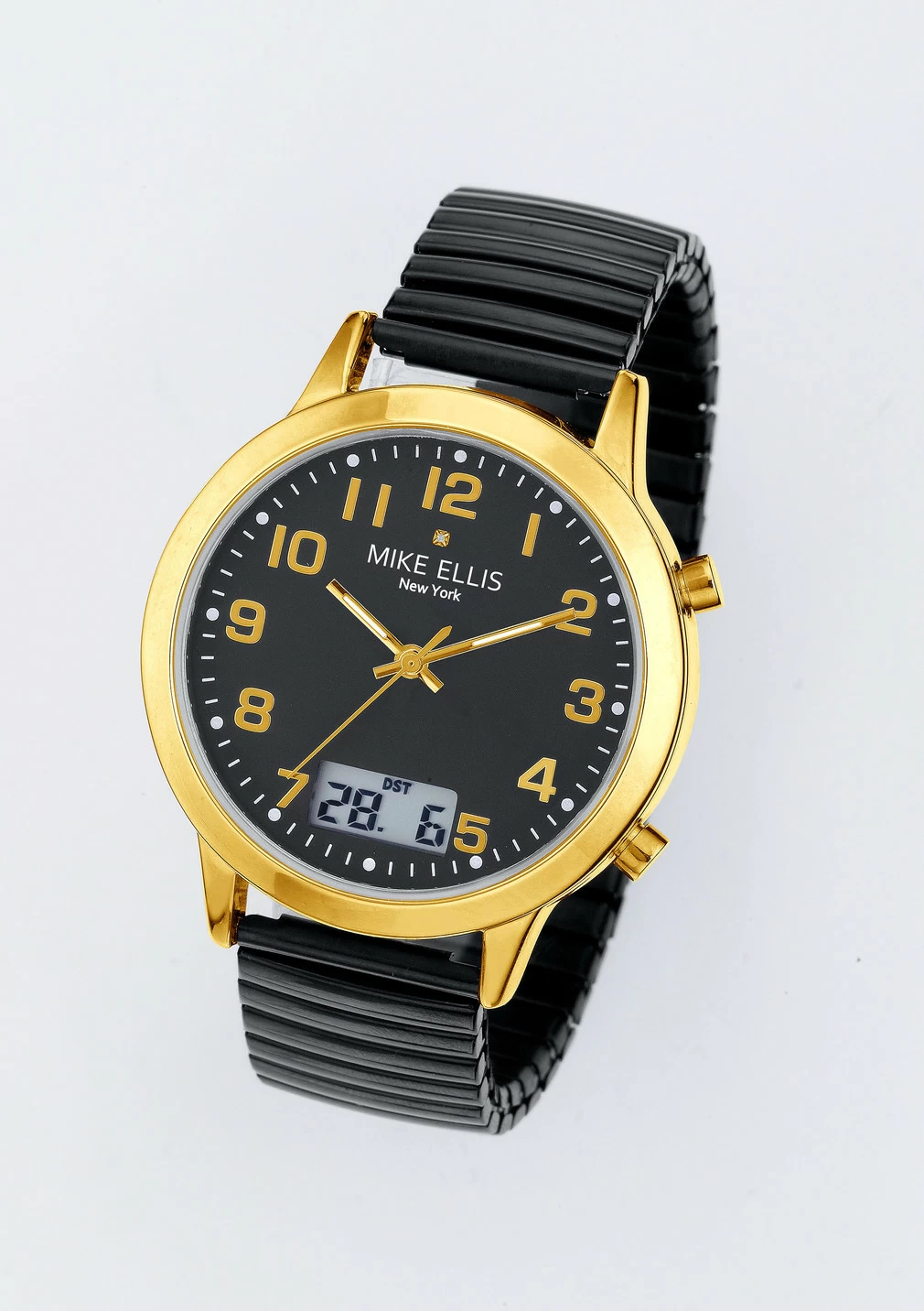 Funk-Herrenuhr mit Diamant von Mike Ellis New York