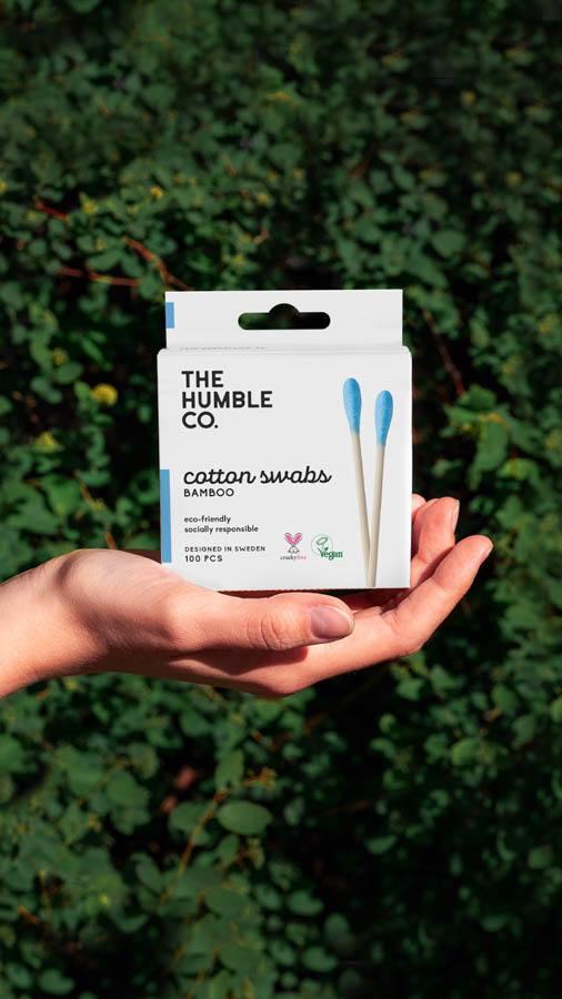 The Humble Co Natural Cotton Swabs Blue 100pcs