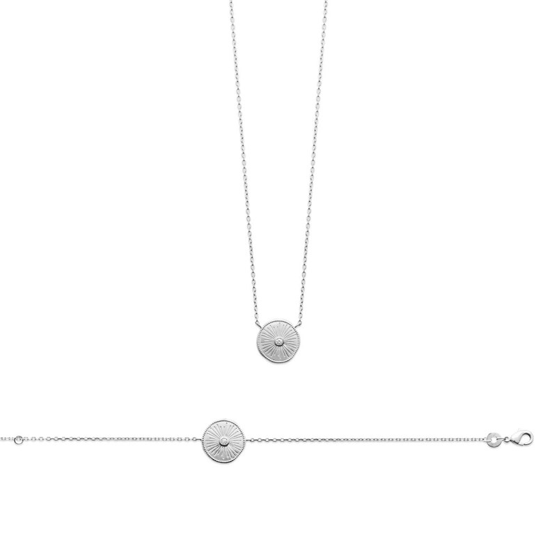 Bracelet Femme - Argent 925 - Oxyde de zirconium - Longueur : 18 cm