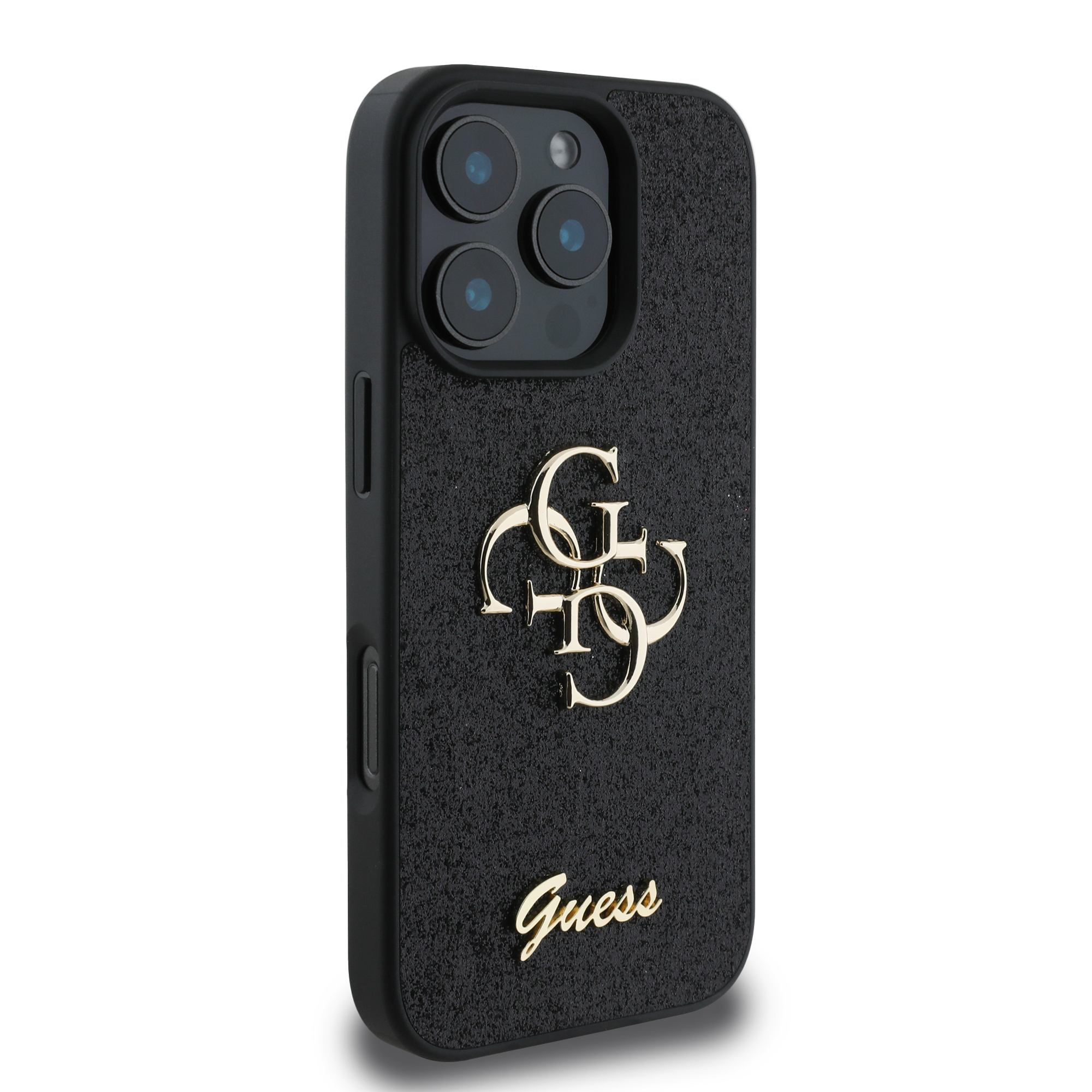 iPhone 16 Pro Hardcase Hülle Fixed Glitter 4G (GUHCP16LHG4SGK) - Schwarz