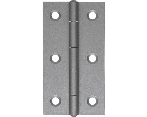 Smal scharnier met geklonken roestvrijstalen pen, 64 x 34 mm, roestvrij staal