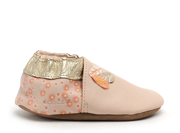 Robeez chaussons bebe leaf season rose