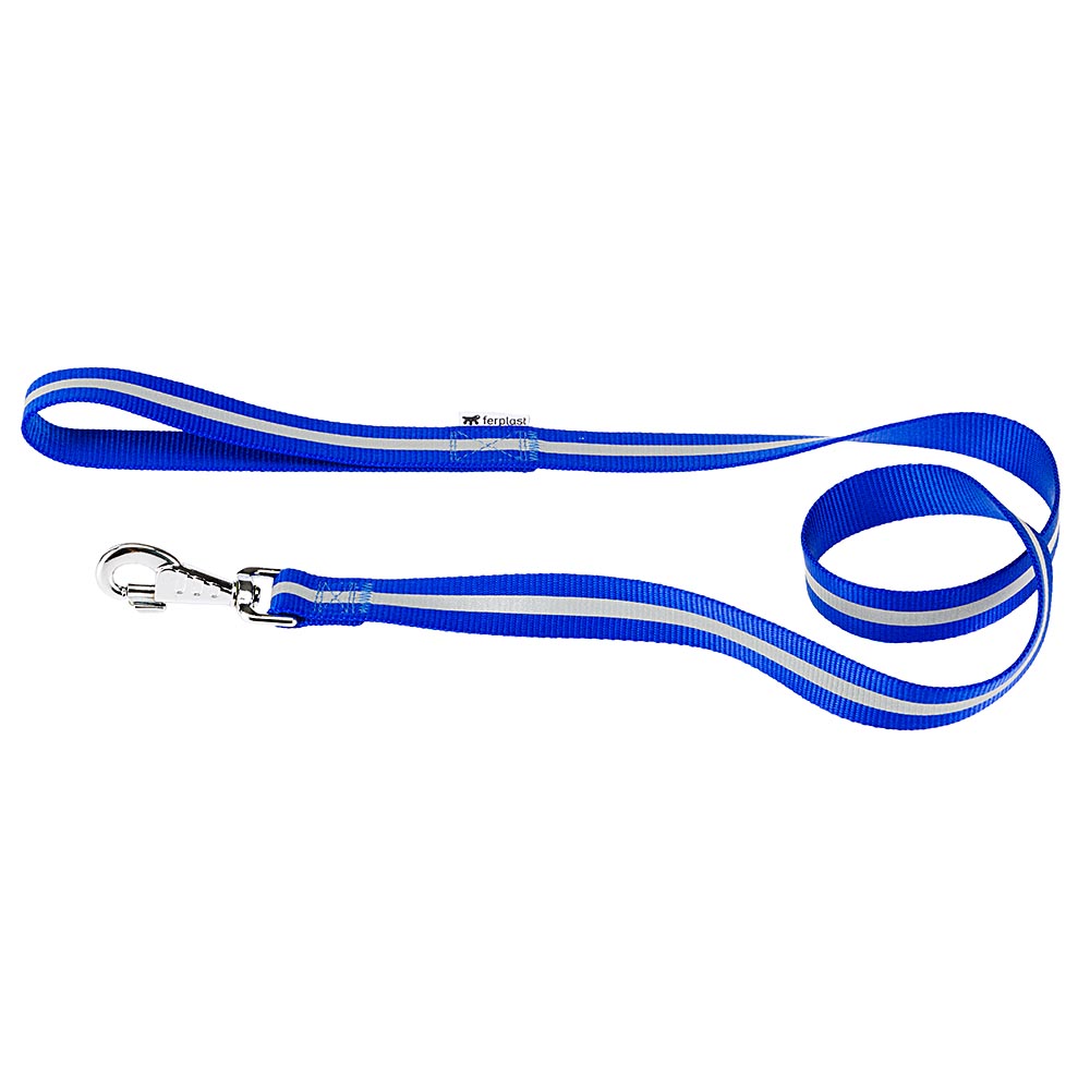 Laisse réfléchissante club reflex g20/120 pour chiens, idéale pour les promenades en soirée