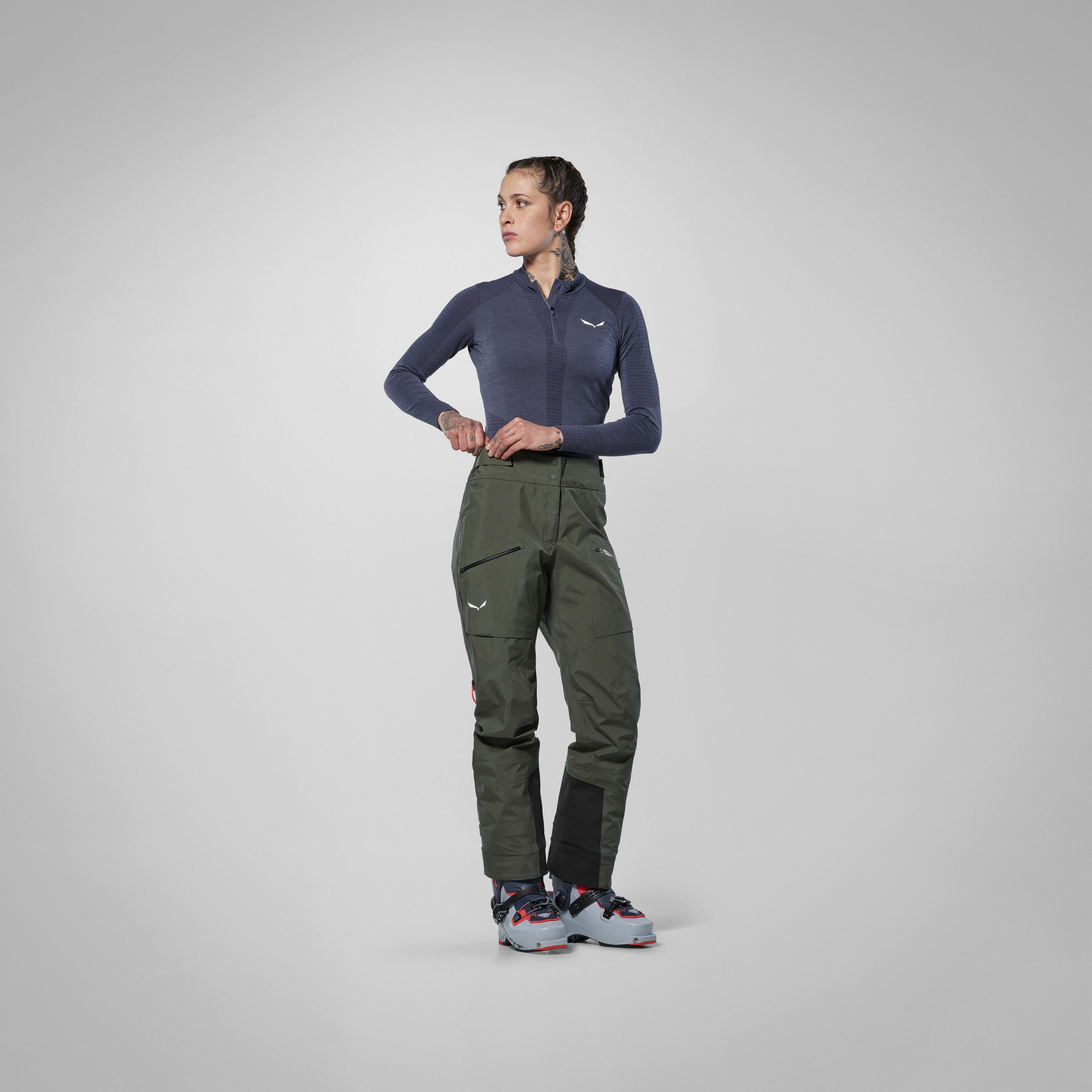 Zebru Responsive Half-Zip T-Shirt Damen
