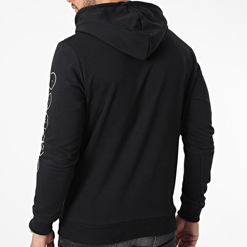 Sweat Capuche Logo Noir Blanc