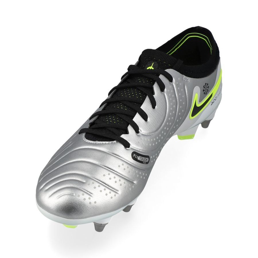 Nike Tiempo Legend 10 Elite SG-PRO ÉDITION JOUEUR Mad Voltage - Argenté/Noir/Jaune Fluo