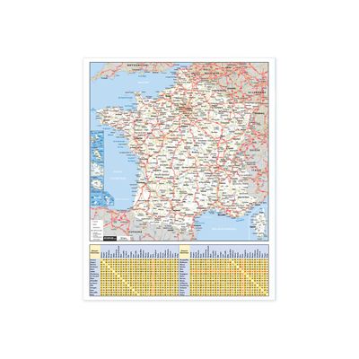 Quo Vadis - Calendrier vertical 12 mois sur 1 face - 43 x 55 cm - bleu